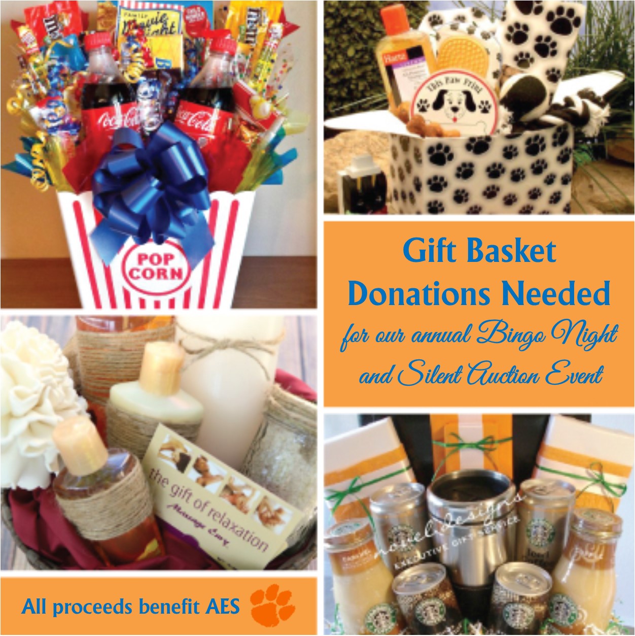 Donation for Gift Basket items for Silent Auction Fundraiser
